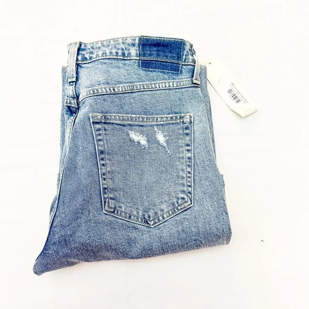 AMO Georgia Flare Mid Rise Flare Respect Leg Long Inseam Denim jeans Size 30 NWT